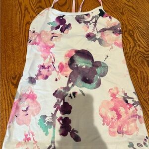 Lululemon Floral Women's Top - Pink/ Purple/aqua size 4